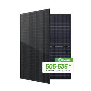 Sunpal Double Glass Bifacial Solar Panels 505W 515W 520W 525W 530W 535W BVPV Vertical Full Black Solar Panels Frameless