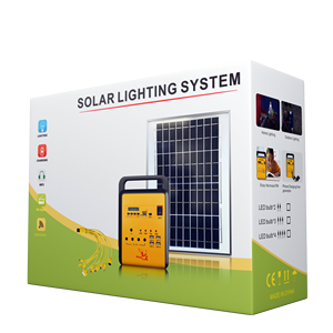 Portable Solar Lighting System Mini Kit with FM Bluetooth LED Bulbs
