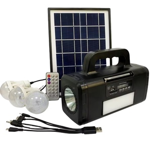 Solar Home Light System Kit With Solar Panel LED Lights Battery Charger