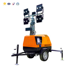 Portable Diesel Engine Solar Light Tower with 50000-Hrs Operation for Emergency Rescue and Efficient Electricity Generation