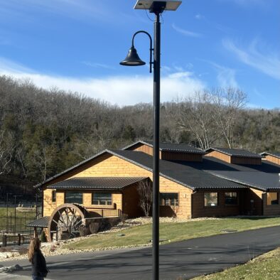 ORINDA PRO solar area light installed at Tall Timbers roadside intersection