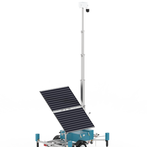 CCTV Mobile Solar Powered Camera Trailer Solar Surveillance Tower