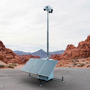 Flexible Solar Monitoring Trailer Tower Solar Light Tower with Cctv Camera