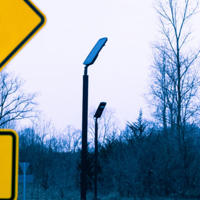 Fletcher Park winter solar pathway lighting