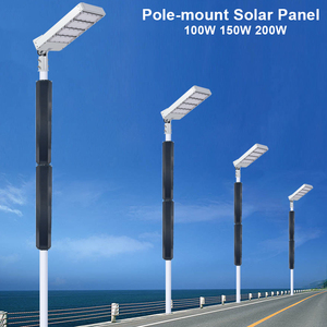 XIUBEN 100W 200W 300W Vertical Pole Mounted Integrated Solar Panel System for Outdoor Street Lighting