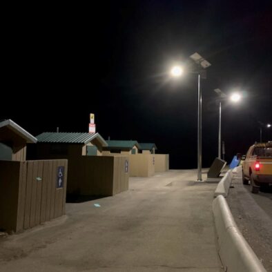 SATELIS PRO 50W solar street light installed at Cobra Electric Canada